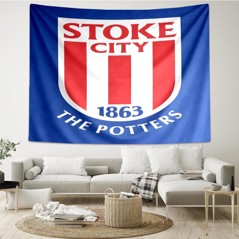 Stoke City F.C. Tapestry, Wall Hanging Tapestry, Pattern Tapestry for Dorm Bedroom Living Room Wall Art Photography Backdrop