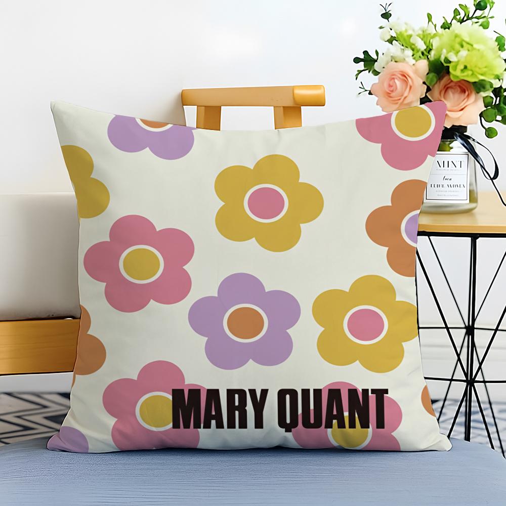 Fashion MMaryQQuant Cushion Cover Washable Linen Pillowcase Soft for Sofa Bed Cozy Home Room Decor