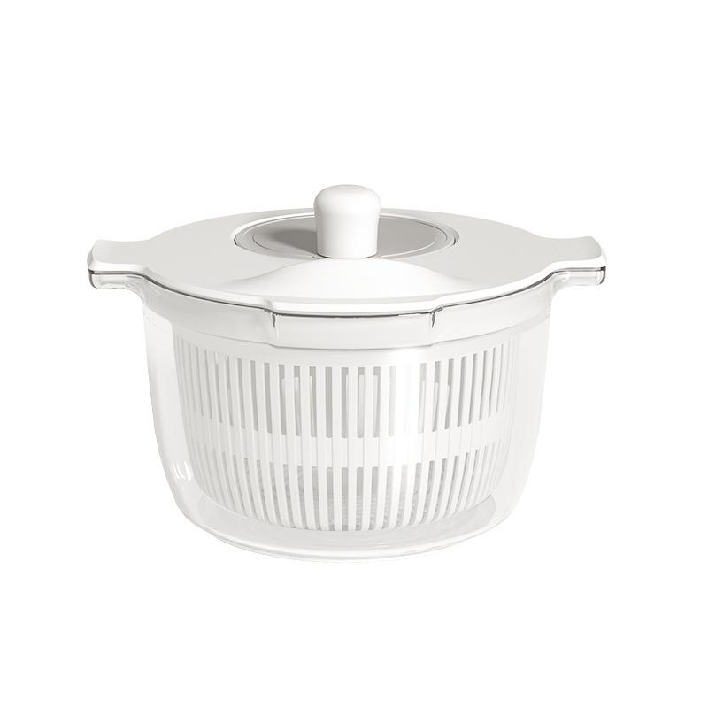 Multi-Function Hand Cranked Dehydrator - Japanese Salad Drain Basin for Vegetable Cleaning, Drying & Fruit Dehydration
