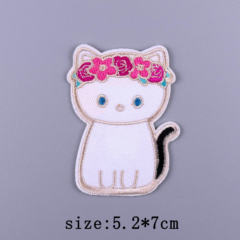 Cartoon Patch Cute Animal Patches For Clothes Striped Badges Embroidered For Clothing Hedgehog Patch Iron On Patches On Clothes