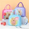 Cartoon Capybara Camping Lunch Bag Food Container Handbags for School Picnic Hiking Portable Thermal Insulation Bento Box Bags