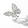 Butterfly Opening Ring Luxury Shiny Full Zircon Rings Women Fashion Engagement Bridal Wedding Finger Ring Female Jewelry