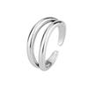 925 Silver Geometry Simple Engagement Rings For Women Couple Elegant Luxury Jewelry Ladies Accessories Jewellery