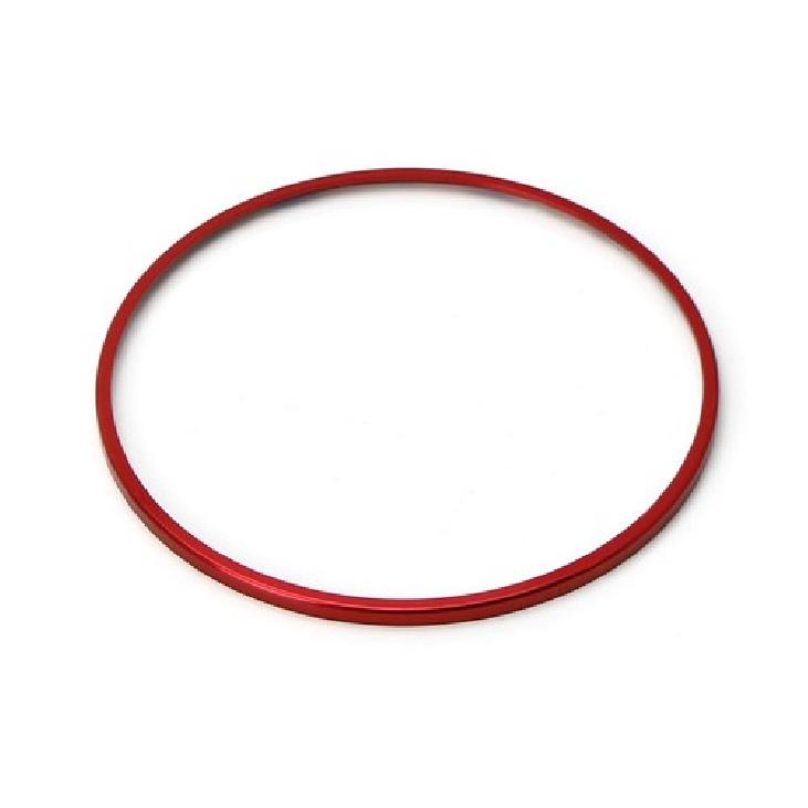Red Aluminum Speaker Ring Cover Trims For 15-21 Mercedes W205 C, X205 GLC Class