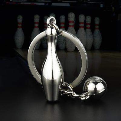 Kreativní slitinový přívěsek bowlingové koule k zavěšení na klíče od auta, ozdoba na kabelku, klíčenka