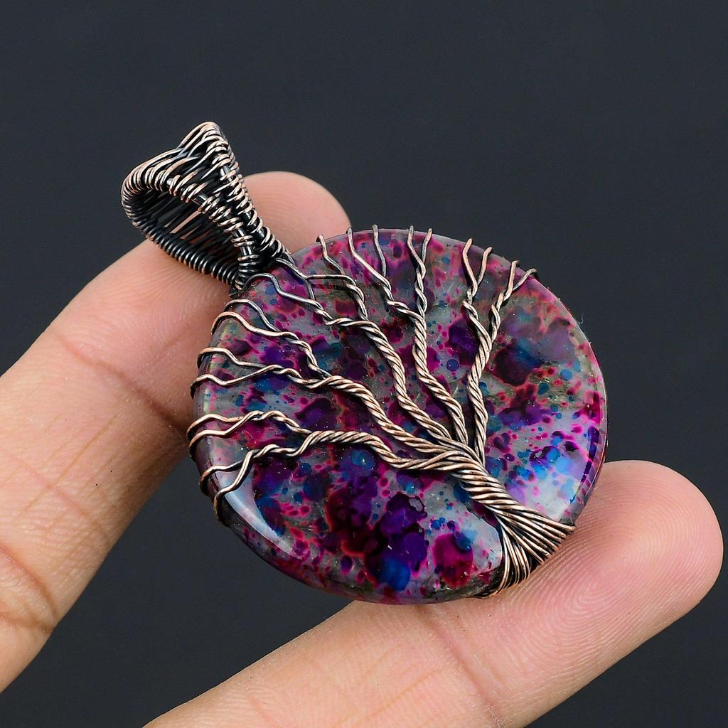 Tree Of Life Multi Flash Labradorite Pendant, 999 Copper Wire Wrapped Jewelry, Handmade Pendant Gemstone Jewelry, Gifts For Wife Brand New Pendant