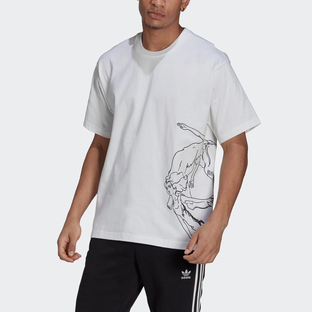 Adidas Originals Artist Tee Ss Embroidered Sport Crew Neck Short Sleeve T-Shirt Men Tops White HA4695