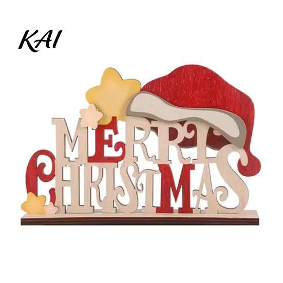 Retro Christmas Snowman Ornaments Nordic Ornaments, Wood Reindeer Santa Claus Figurine, Elk Tabletop Decorations Rustic Desktop Decoration for Holiday