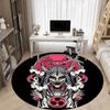 1pc Skull Mask Art Office Round Area Rug, Indoor Mat Suitable For Office, Under Office Chairs Bedroom Living Room Home Decor, Room Deco 030