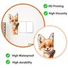 Cute Cartoon Fox Switch Sticker Self-Adhesive Removable for Living Room Bedroom Socket Home Decor Wall Art