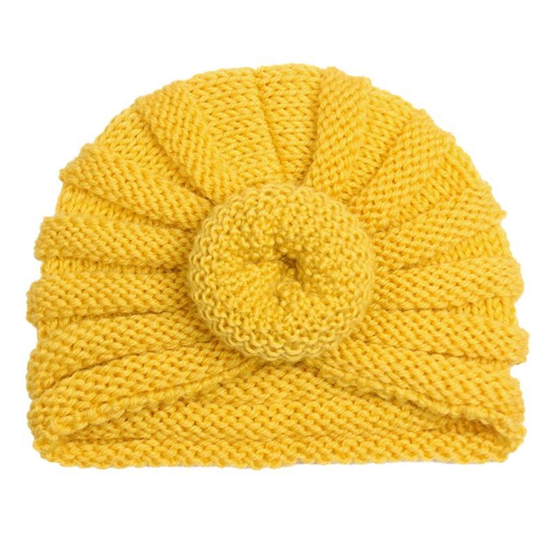 New baby donut wool hat in autumn and winter, children's warm wool pullover hat, baby hat