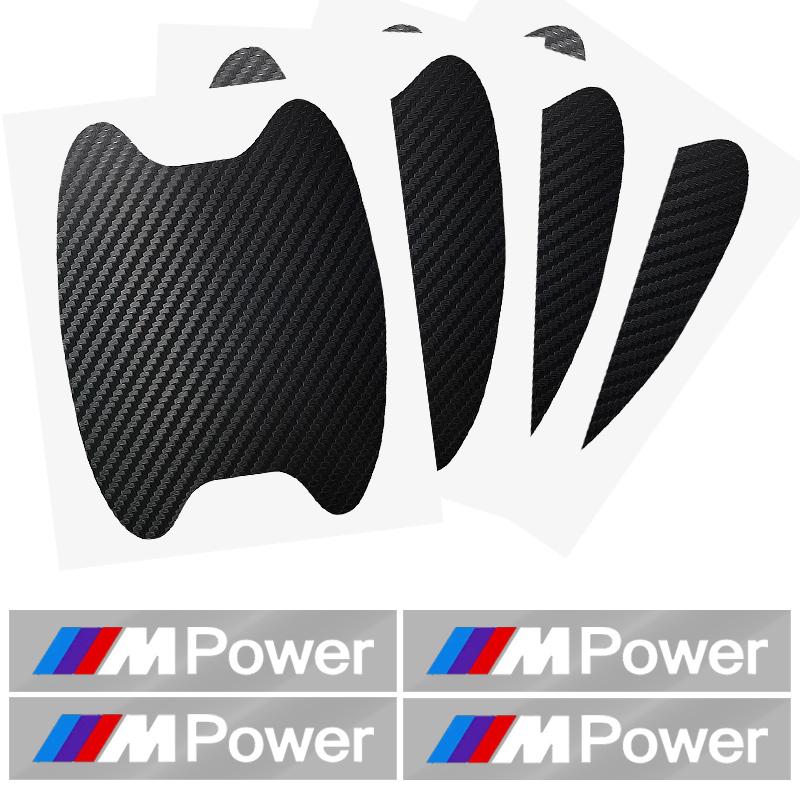 Car Door Sticker Carbon Fiber Scratches Auto Handle Protection Film For BMW M E34 E36 E60 E90 E46 E39 E70 F10 F20 F30 X5 X6 X1 M3 M5 M6 E71 F01 F87