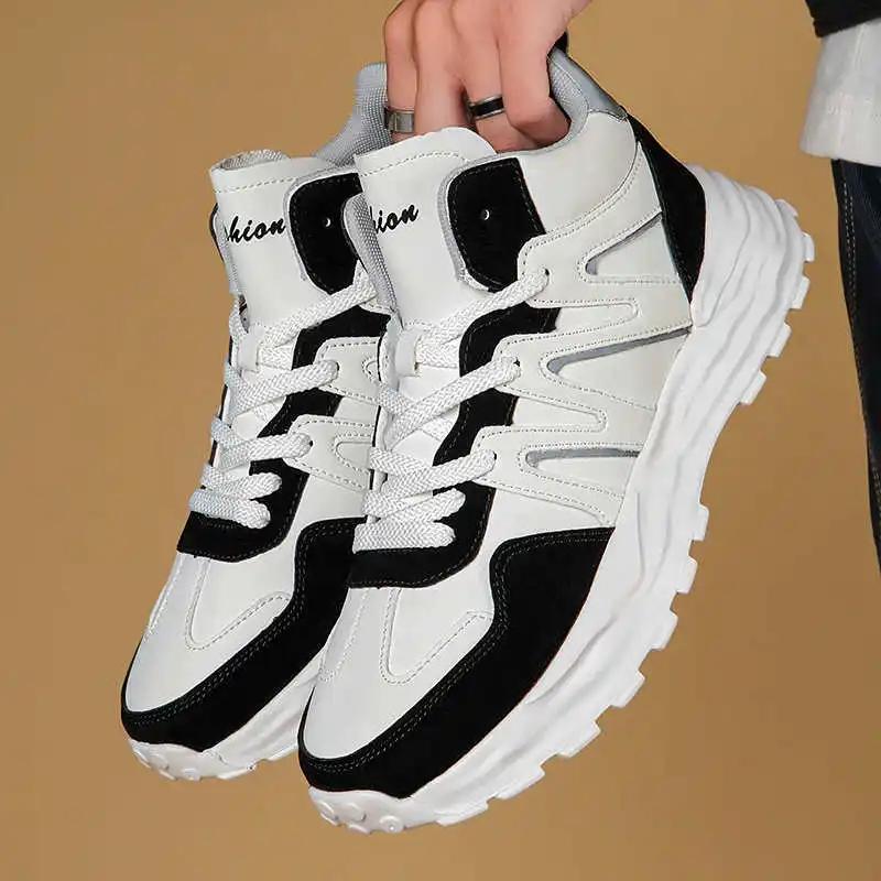 With Ties Pipe Boots Board Boots Men's Sneakers Summer Hi Cut Shoes For Men Sports Cuddly Obuv Krasovka Tenis Sapateni Hit