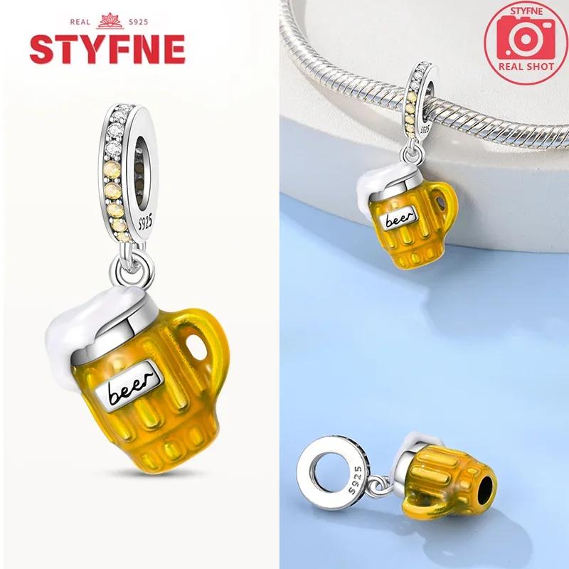 New Copperbeverage Cold Beer Champagne Red Wine Original Charms Beads For Original Bracelets Diy Jewelry For Women Gifts
