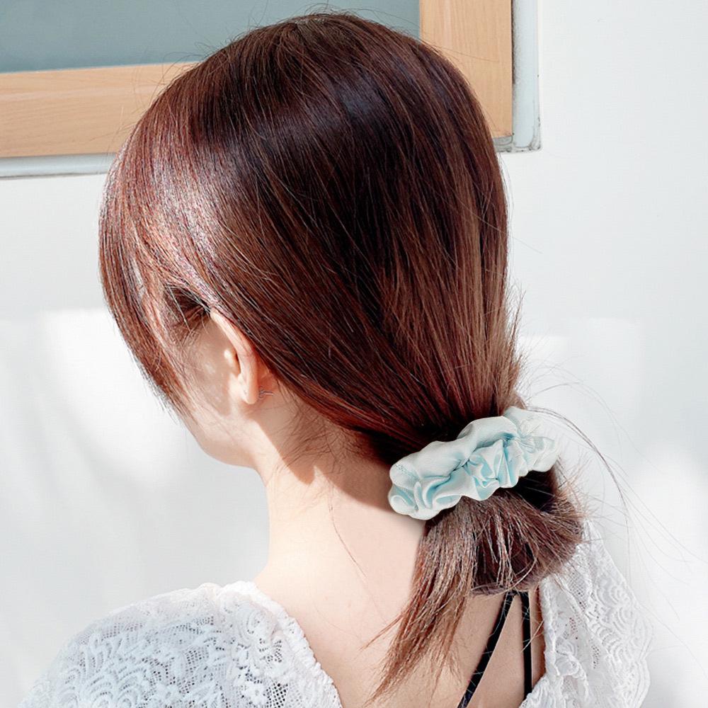 Cross-border Satin Hair Tie & Headband Set - Pig Intestine Style, Simple Ponytail, Leather Bun Tie