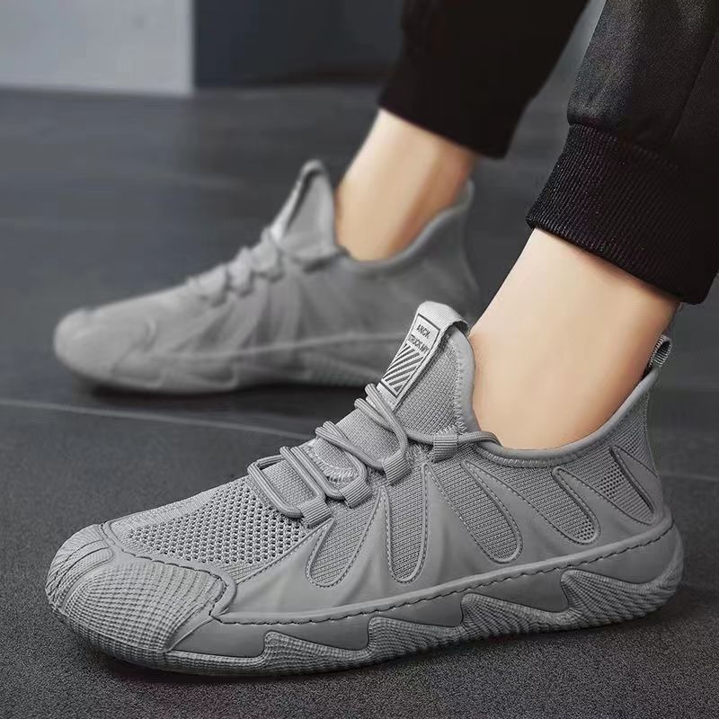Summer new lightweight men's shoes fly-woven sports shoes men's work trendy shoes casual breathable versatile mesh shoes