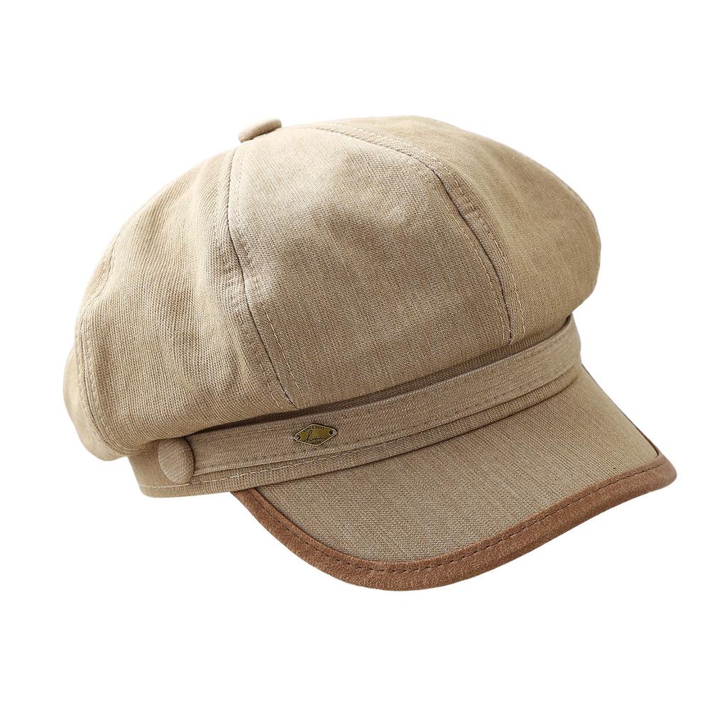 Korean retro contrasting octagonal hat children's four-season versatile face newsboy cap casual temperament painter hat