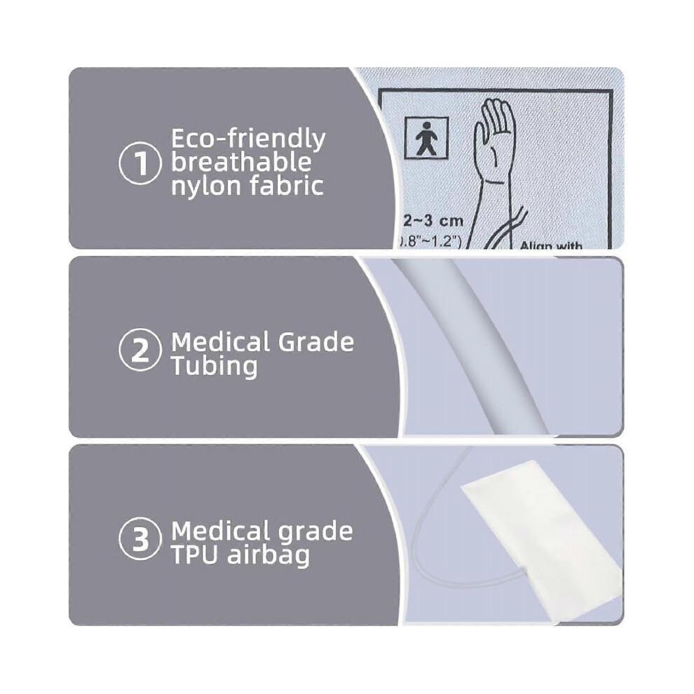 XXXL Blood Pressure Cuff, 9”-21.2” (22-53CM) Extra Large Cuff Compatible with Omron BP Monitor, Replacement XXX-Large Cuff for A
