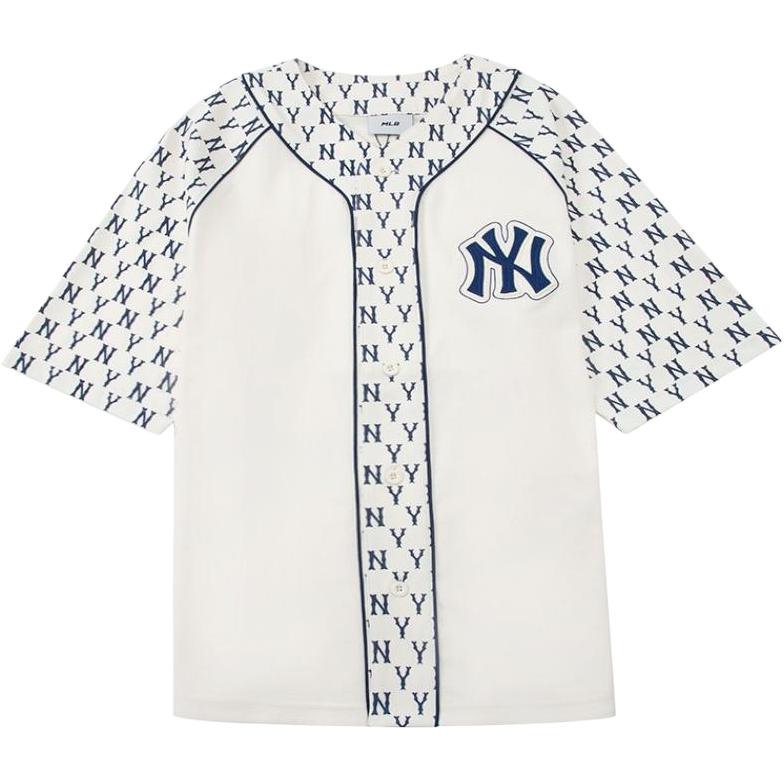 MLB Old Flower Baseball Jacket Unisex Cream 3ABSM0121-50CRS M
