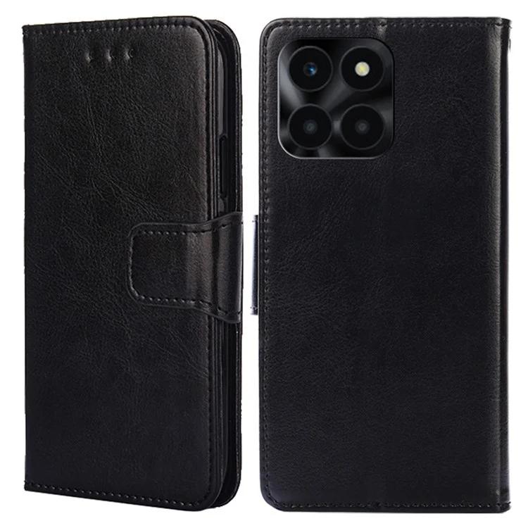 

For Honor X6a 4G Case TPU PU Leather Wallet Stand Anti-scratch Phone Protector