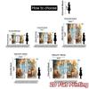 2pcs, 2D FLAT PRINTING Curtains (Without Rod) GoldenCloudland Popular Minimalist Curtains Versatile Polyester Curtains