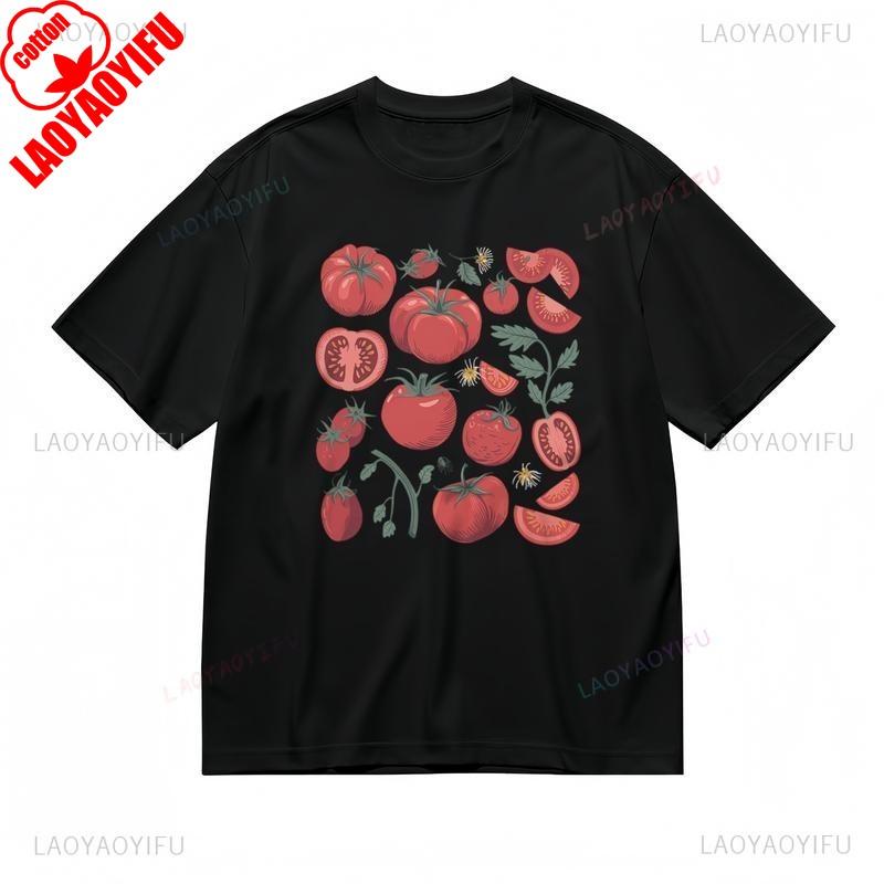 Unisexs Breathable Comfy Classic TShirt Fresh Vegetable Garden Art Graphic Tee Fashion Vintage Beach Vacation Cotton Clothes S