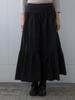 Gijun Shirring Full Skirt Black
