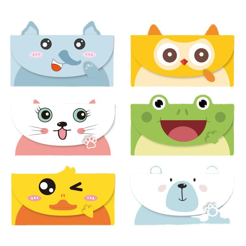Creative Animal Cartoon Envelopes: Small Greeting Cards for Birthdays & Festivals