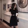 Summer new cold wind thin Hepburn little black dress chic sexy waist scheming black dress women