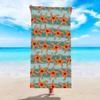Watercolor Ocean Sea Creatures Beach Towel Blue Turtle Octopus Jellyfish Starfish Print Soft Absorbent Quick Dry Towel for Beach