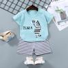 Childrens Short-Sleeve Sets Cotton Boys T-Shirts Baby Summer Clothing Girls Shorts Infant Clothing Summer Clothing