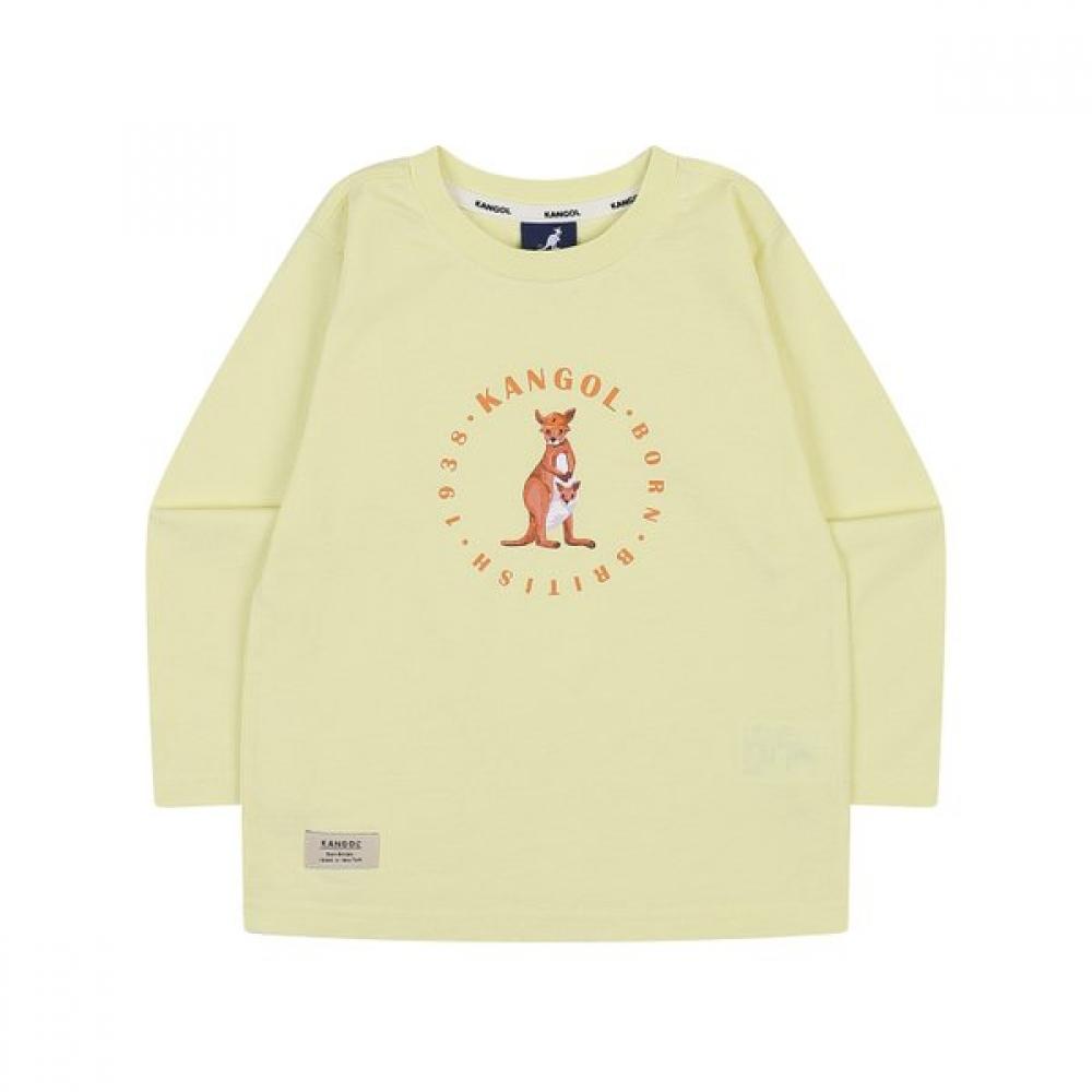 Kangol Kids New Kangaroo GRaphic Long Sleeve T shirT Ra 0108 Yellow yellow/100
