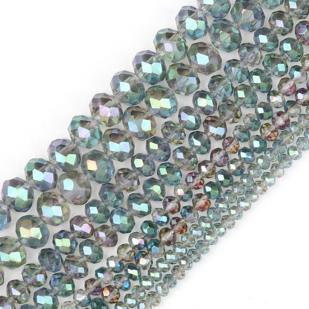 1 Stück 16 Stil AB klare Rondelle Österreich Kristallperlen facettierte tschechische Glasperlen lose Abstandsperlen für Schmuckherstellung DIY Armband Zubehör