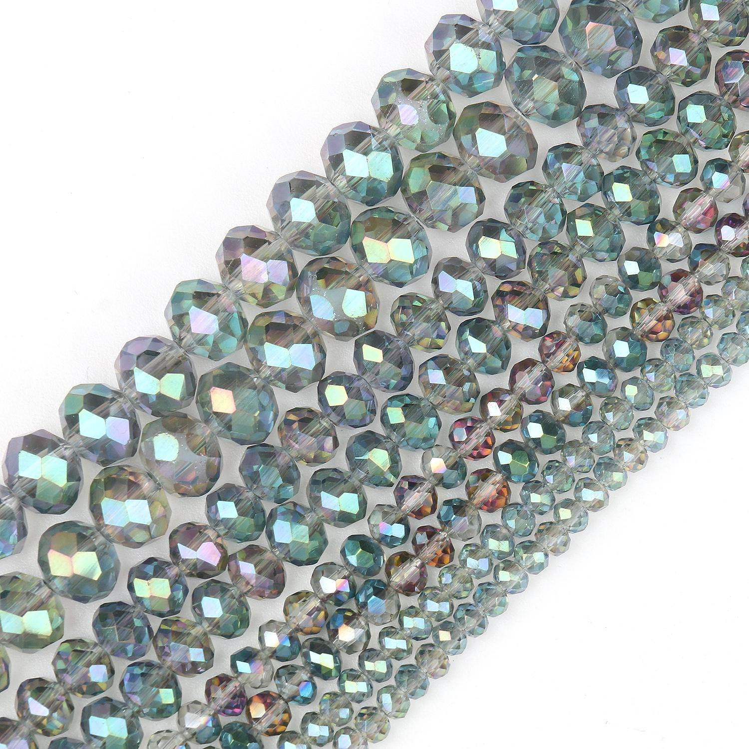 

1 шт. 16 Стиль AB прозорий рондель австрійський кришталевий бісер Гранований чеський скляний бісер Розкладні намистини для виготовлення ювелірних виробів Браслети своїми руками Аксесуари 7-4mm approx 135pcs