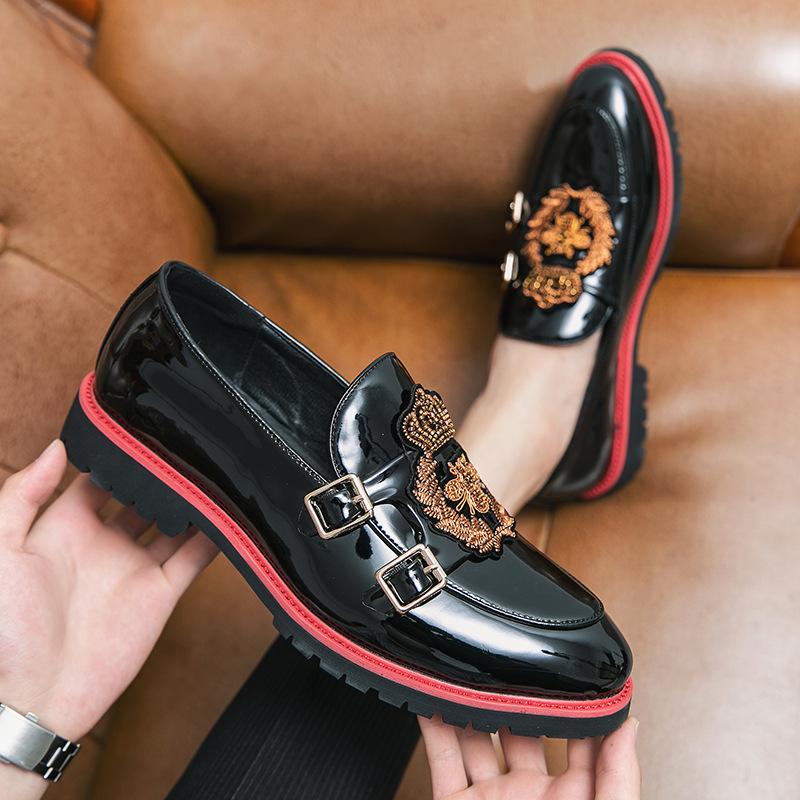 Zapatos de Cuero sin Cordones Estilo Británico para Hombre Tallas Grandes Primavera 2025 - Modernos, a la Moda, Business Casual