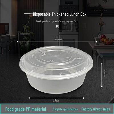 Contenant alimentaire rond jetable de style américain