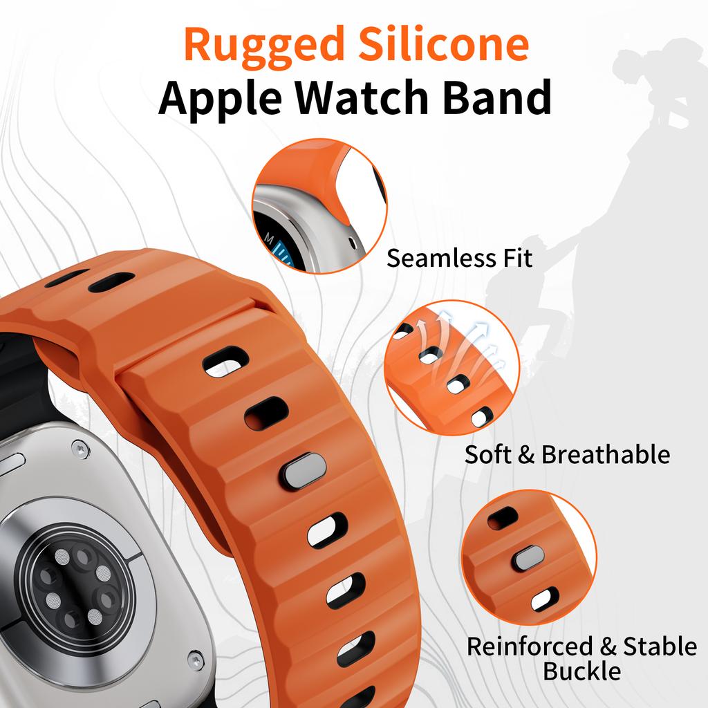 Band For Smart Watch Ultra 2 49mm 10 46mm 9 8 7 45mm Silicone Sport Soft Strap Bracelet Accessories for Watch Series SE 6 5 4 3 2 1 44mm 42mm