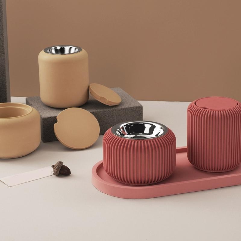 Silicone Molds Stripe Incensed Burners Moulds Candle Cup Making Molds Plaster Molds Craft Supplies Epoxy Resin Molds