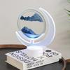 3D Sandscape Moving Sand Art Picture Table Lamp with 7 Colors Quicksand Liquid Hourglass Flowing Sand Painting Home Decor Gifts