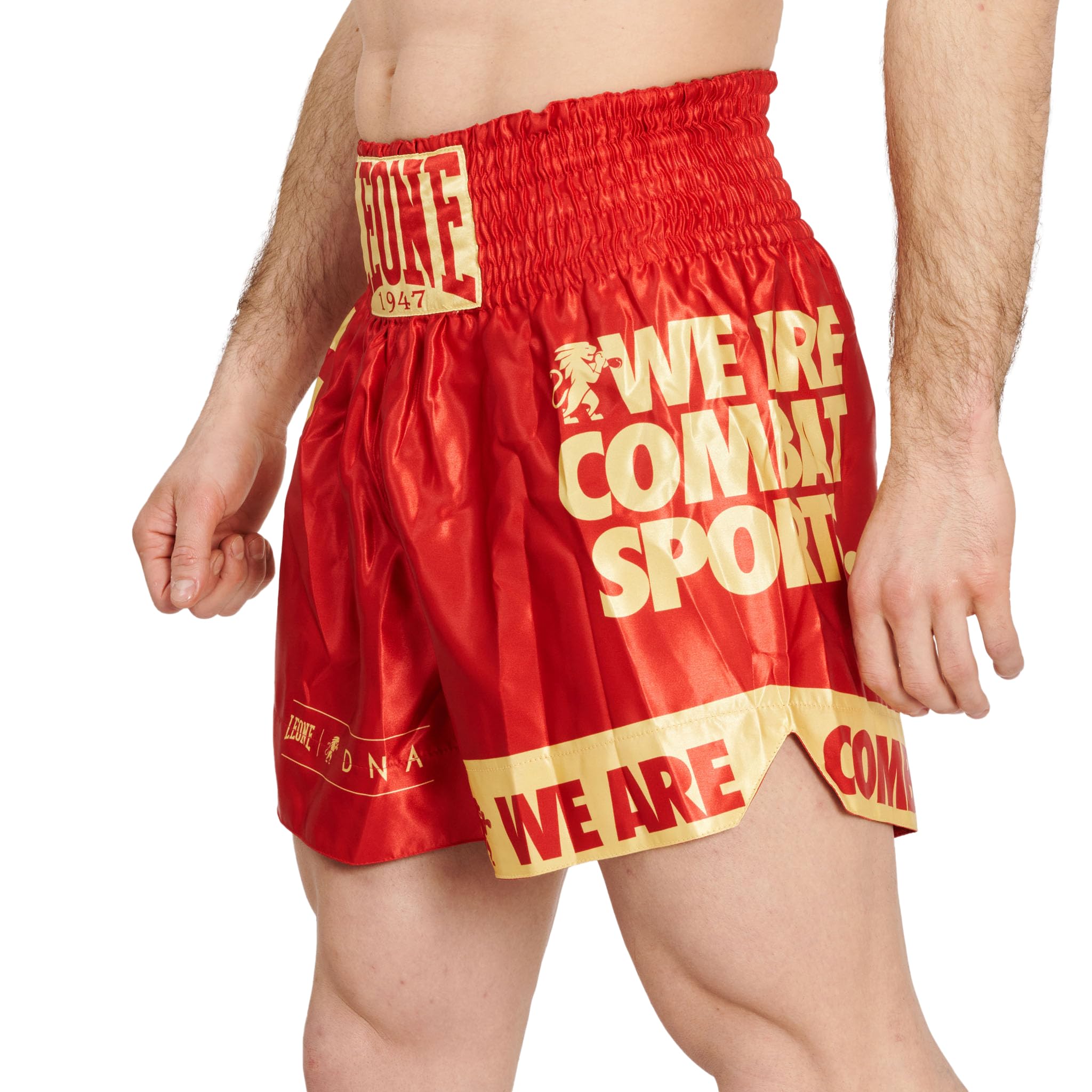 

Leone 1947 DNA Muay Thai Kickboxing Shorts, Shorts, Red/Gold