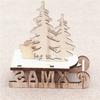 Christmas Decorations Wooden DIY Sleigh Skiing Cartoon Santa Desktop Ornament Children's Gift Small Gift