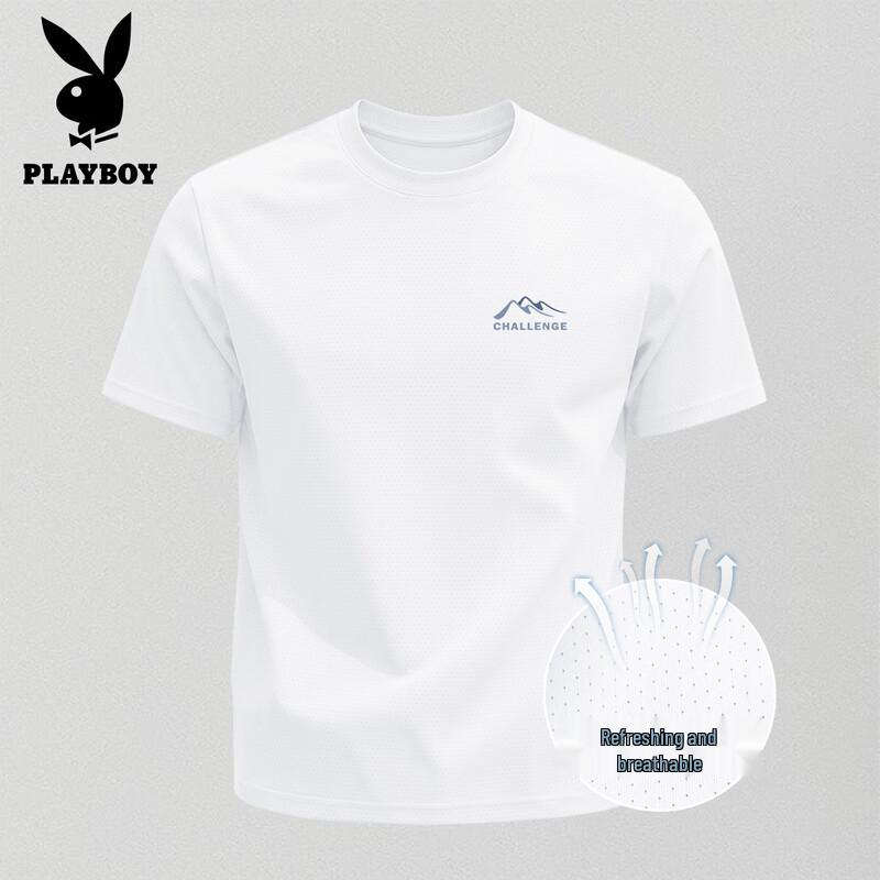 PLAYBOY Men's Ice Silk Quick-Dry T-Shirt