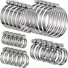 25-piece stainless steel water pipe clamp set, 1/4" to 1-1/8" T-bolt, worm gear design, suitable for pipe and automotive metal ring fastening