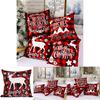 Charming Rustic Christmas Decor With Creative Elk Design Burlap Pillow Cover