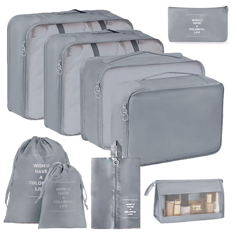 Seven-Piece Travel Storage Set: Wash Bag, Clothes, Underwear Organizer & Folding Sub-Pack