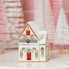 Holiday Village Spice House Set, Mini Christmas Gingerbread Houses Jars, Festive Decor Kitchen Countertop Christmas Candle