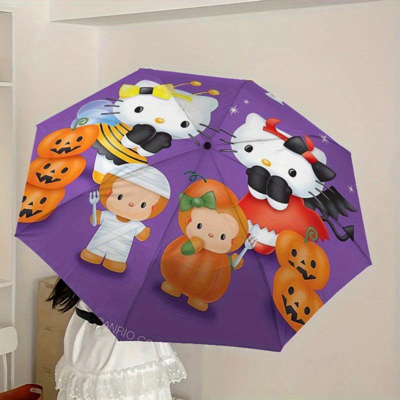 1pc Hello Kitty Halloween Costumes Umbrella with Plastic Handle,Suitable for All Seasons Home Travel Outdoor UmbrellaSanlio584
