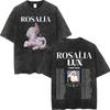 Koszulka Merch z trasy LUX Rosalia Męska Damska Wysokiej Jakości Vintage Spierana Koszulki Letnia Codzienna Moda Luźne Koszulki