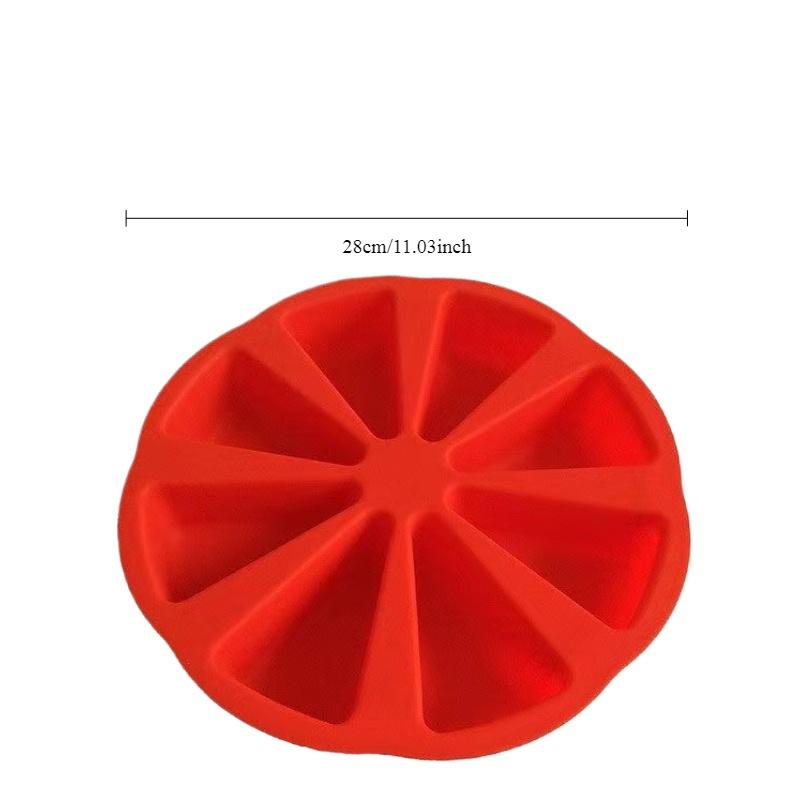 

1pcs DIY Cake Maker Baking Mold Silicone Cake Mold 8-Hole Orange Shaped Pizza Pan красный