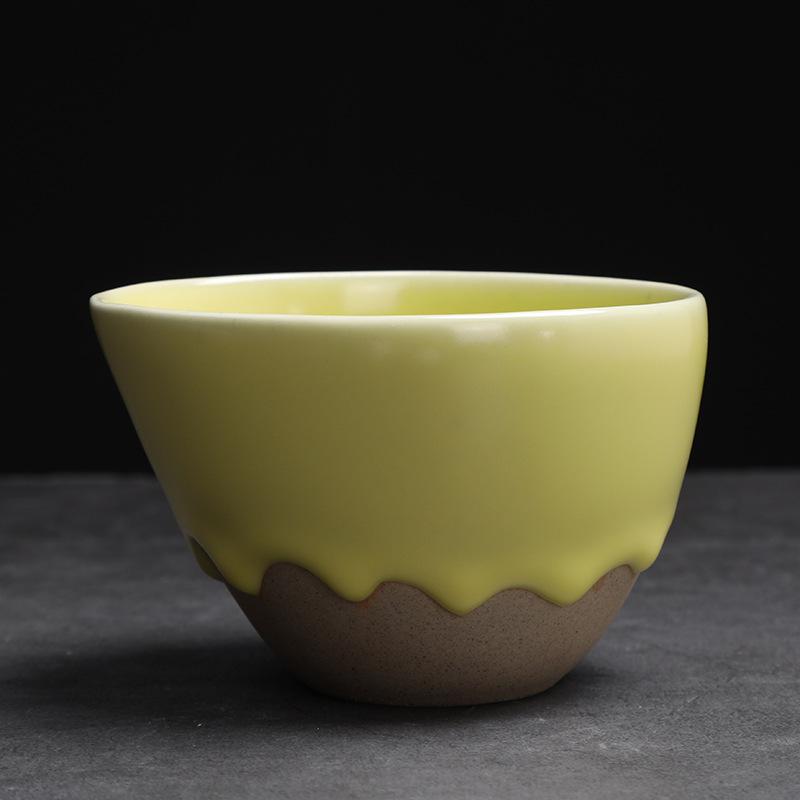 

Flow glaze ceramic coffee cup latte cup creative retro coarse pottery high value afternoon teacup design sense latte cup 280ml